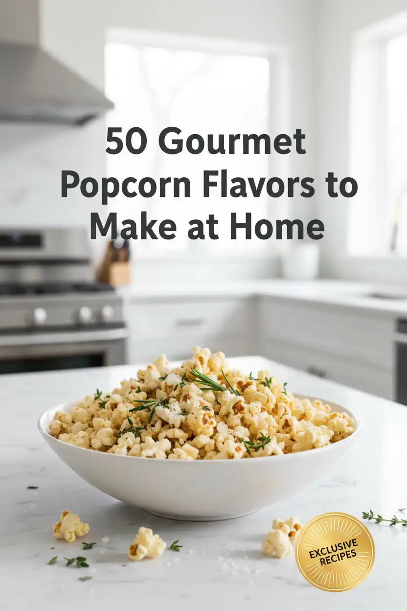 Free ebook - 50 Gourmet Popcorn Flavors to Make at Home.