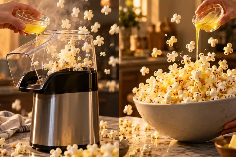 Can you put butter in an air popcorn popper?