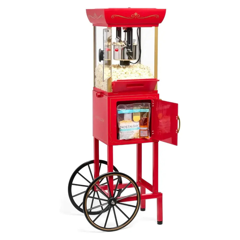 Home cinema popcorn machine with cart on wheels.