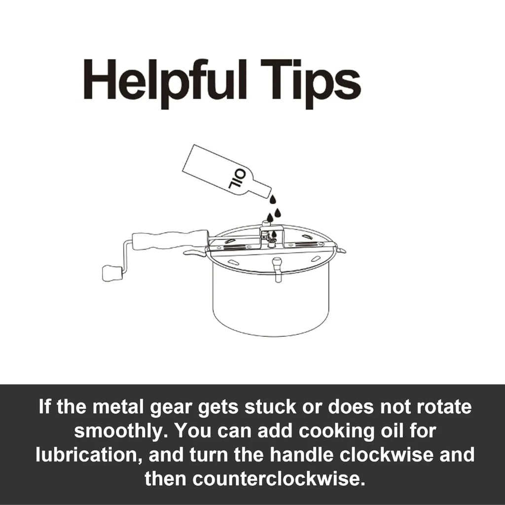 Stovetop popcorn popper helpful tips.