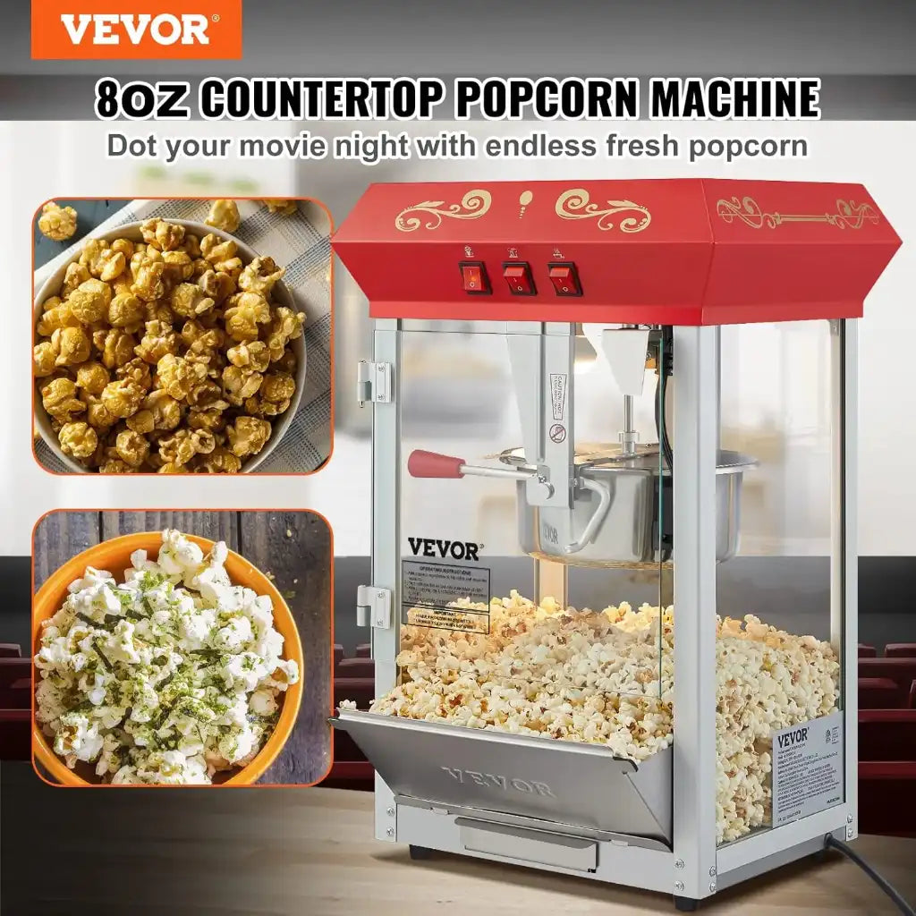 Theater popcorn machine on countertop.